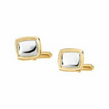 14K Yellow/White Rectangular Cuff Link